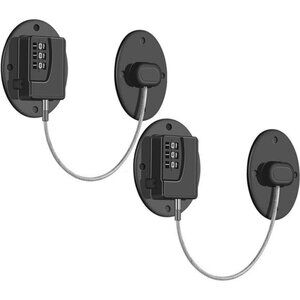 2 Pack Refrigerator Lock - Heavy Duty Combination Fridge Lock (Black)